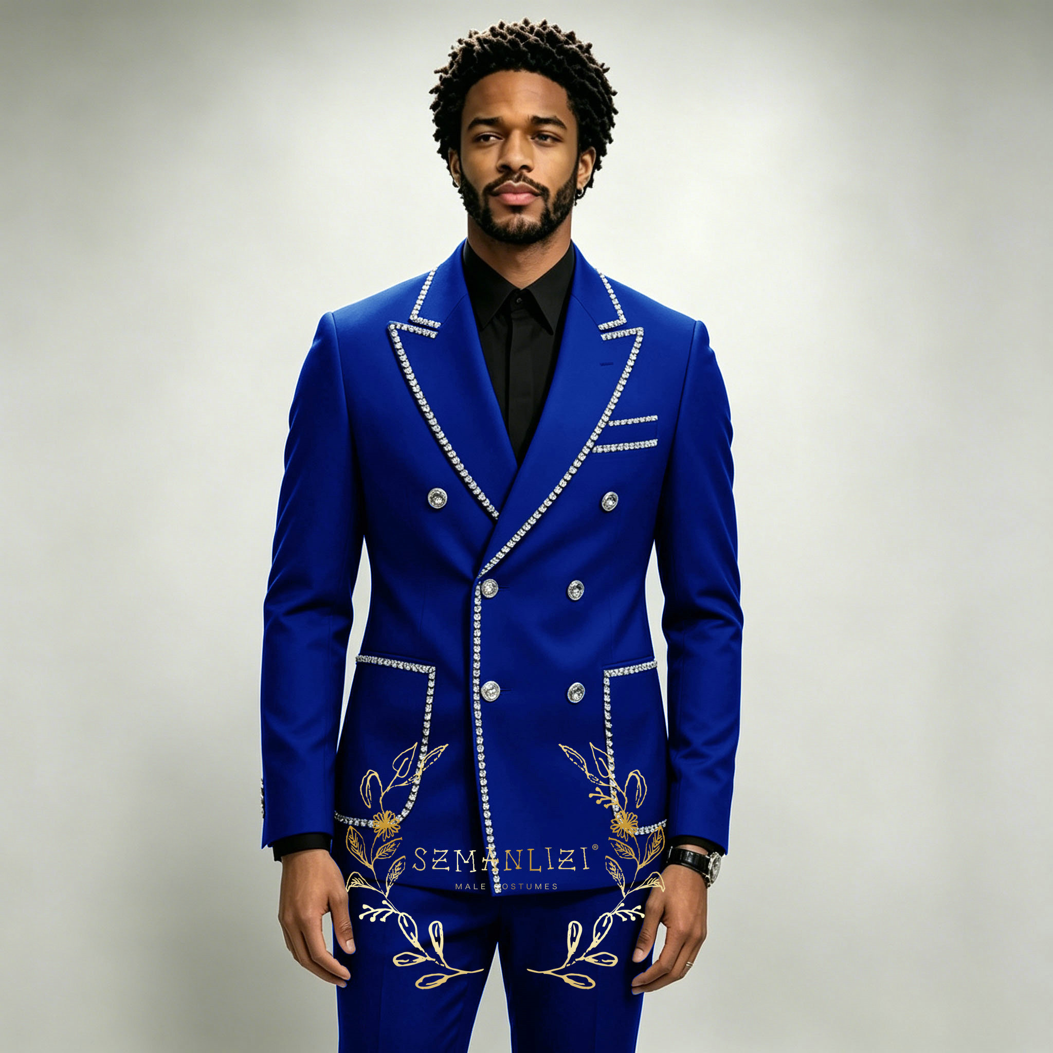 Men'S Formal Wear In Wedding - Luxury Men's Suits 2 Pieces Royal