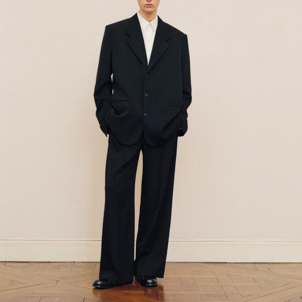 Men'S Formal Wear In Wedding - Men's Black Oversized Suit Set Single