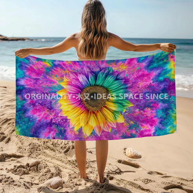 Tie Dye Rainbow Sunflower Beac - đánh giá và giá Windsor Knot Tie
