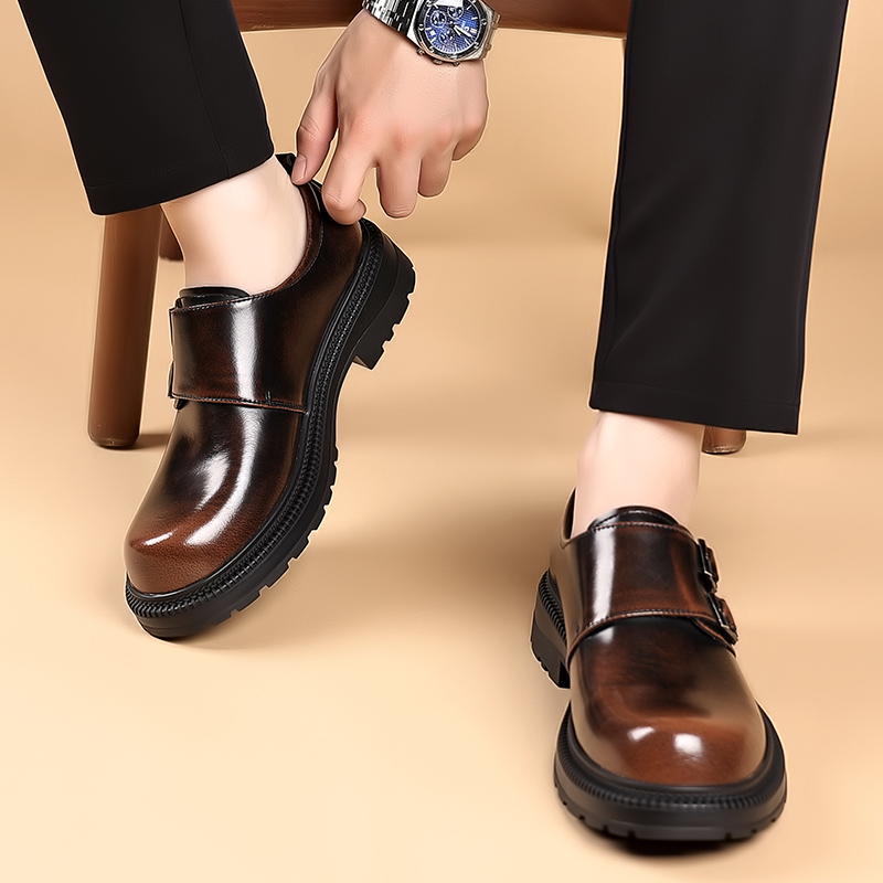 Retro Brown Men's Leather Casu - đánh giá và giá High End Men'S Formal Wear