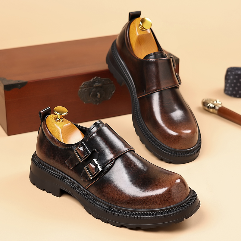 Retro Brown Men's Leather Casu - đánh giá và giá High End Men'S Formal Wear