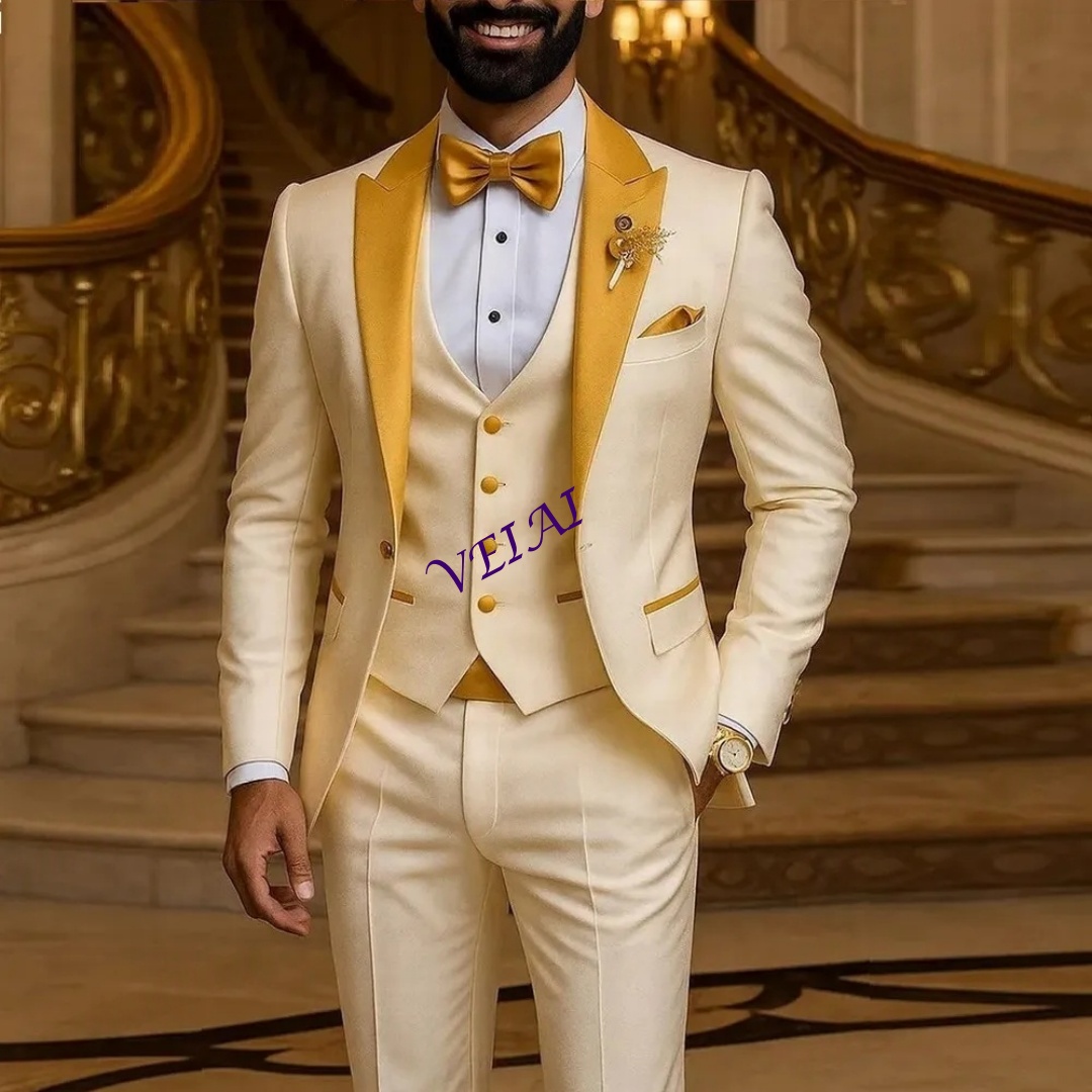CustomizedGold Collar Ivory Me - đánh giá và giá Men'S Formal Wear For A Wedding